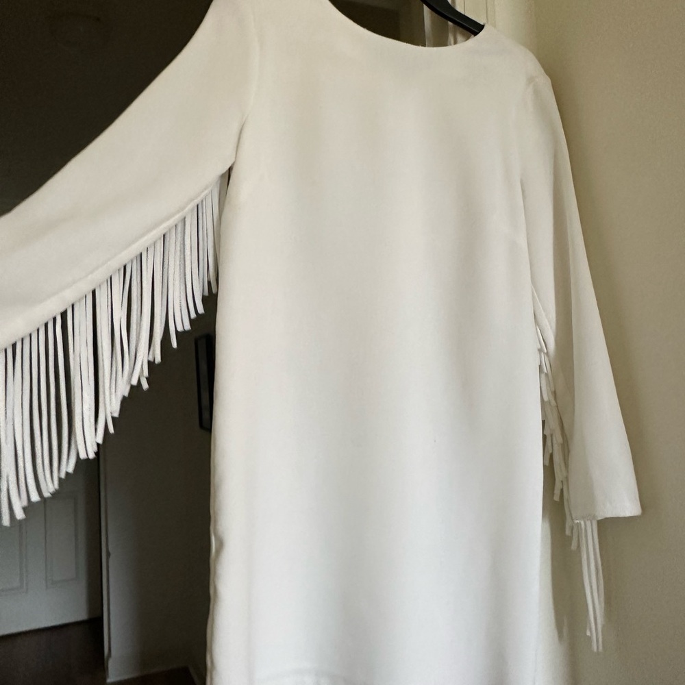 English Factory Dress / Long Sleeve Fringe Dress / Never worn / Size S